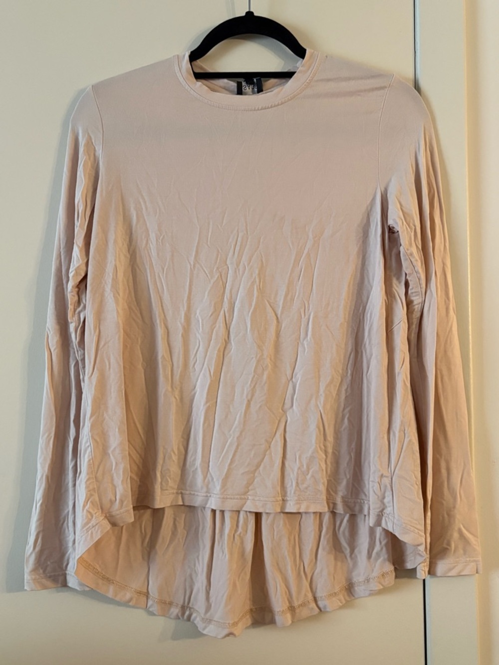 Sage Blush-Pink Long Sleeve High-Low Tee